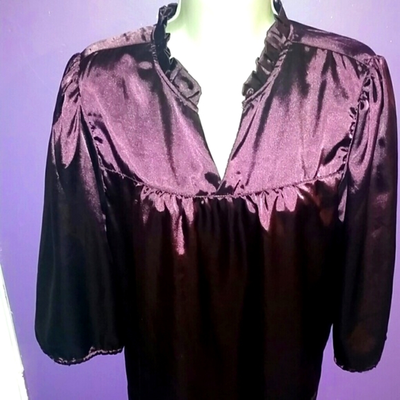 SATIN LIKE BLOUSE - Picture 2 of 2